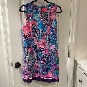 Lilly Pulitzer pink purple and blue mini dress 10